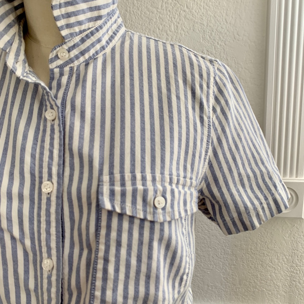 J. Crew Stripped Collared Pullover Small - image 5